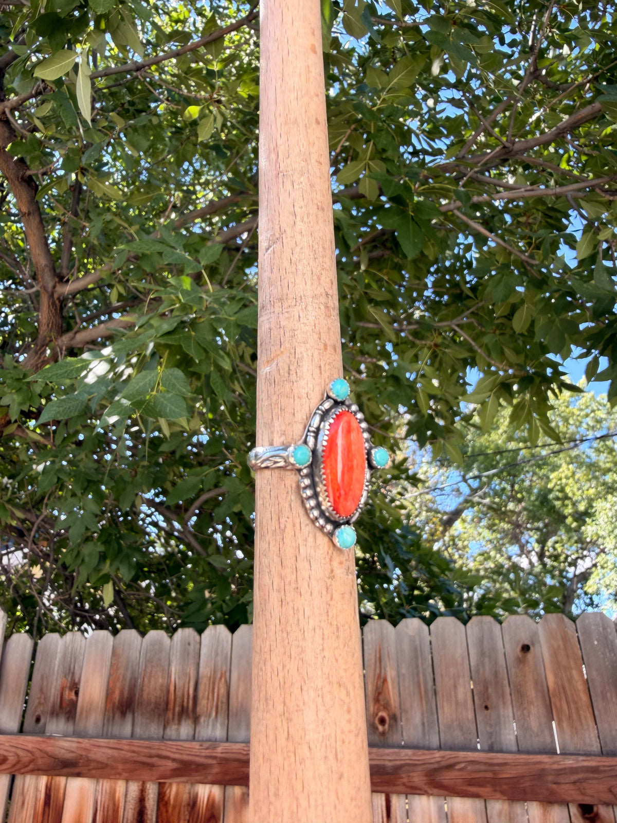 S8.5 Spiny & Turquoise Ring